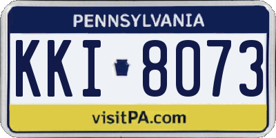 PA license plate KKI8073