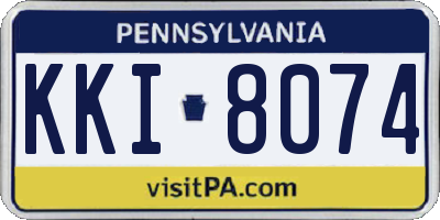 PA license plate KKI8074