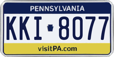 PA license plate KKI8077