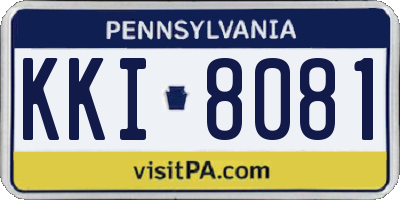 PA license plate KKI8081