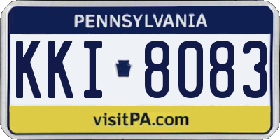 PA license plate KKI8083