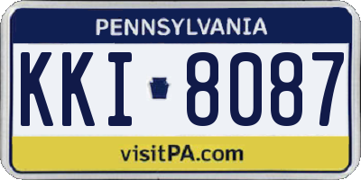 PA license plate KKI8087