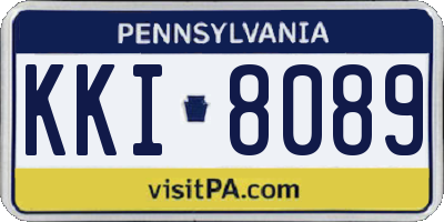 PA license plate KKI8089