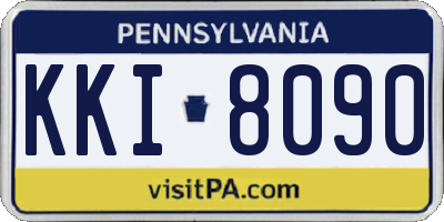 PA license plate KKI8090