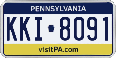 PA license plate KKI8091