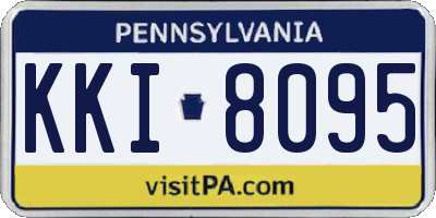 PA license plate KKI8095