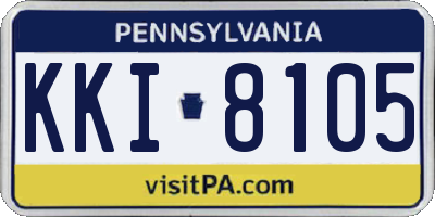 PA license plate KKI8105