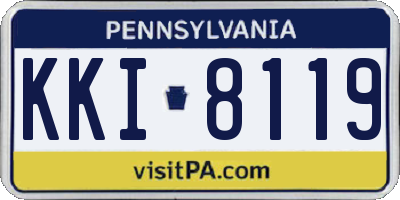 PA license plate KKI8119