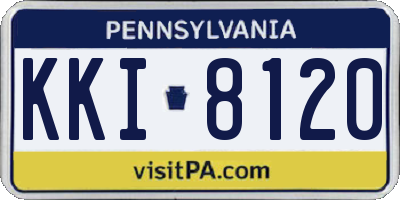 PA license plate KKI8120