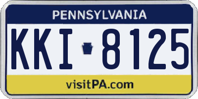 PA license plate KKI8125
