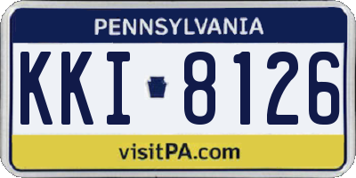PA license plate KKI8126