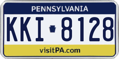 PA license plate KKI8128