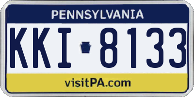 PA license plate KKI8133