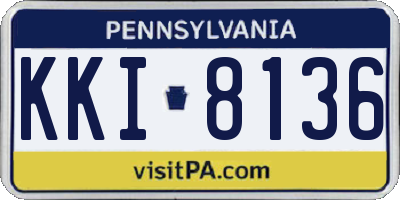 PA license plate KKI8136