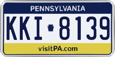 PA license plate KKI8139