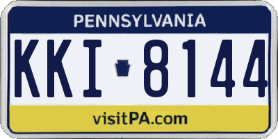 PA license plate KKI8144