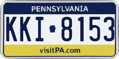PA license plate KKI8153