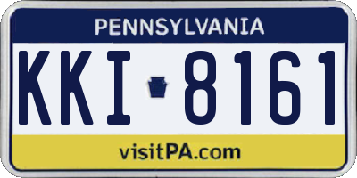 PA license plate KKI8161
