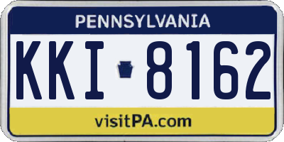 PA license plate KKI8162