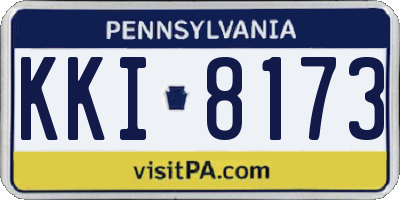 PA license plate KKI8173