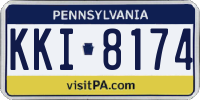 PA license plate KKI8174