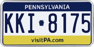 PA license plate KKI8175