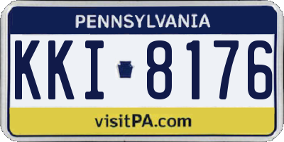 PA license plate KKI8176