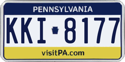 PA license plate KKI8177