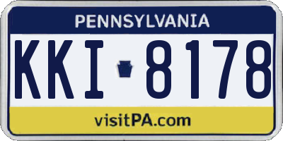 PA license plate KKI8178