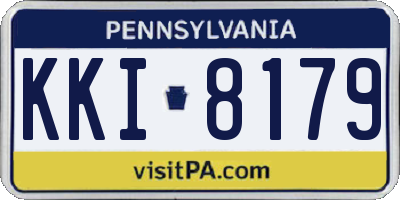 PA license plate KKI8179