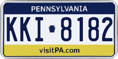 PA license plate KKI8182