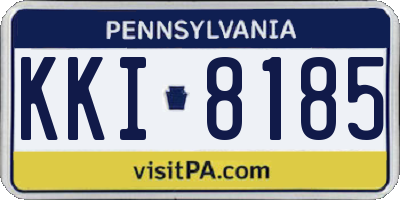 PA license plate KKI8185