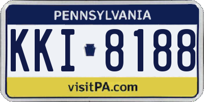 PA license plate KKI8188