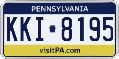 PA license plate KKI8195