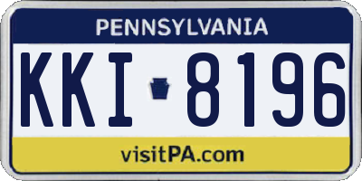 PA license plate KKI8196