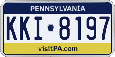 PA license plate KKI8197
