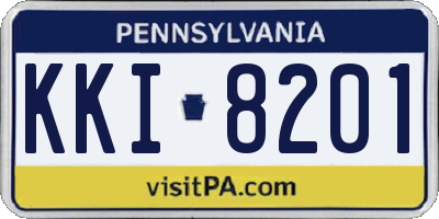 PA license plate KKI8201