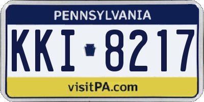PA license plate KKI8217