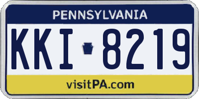 PA license plate KKI8219