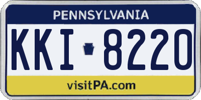 PA license plate KKI8220