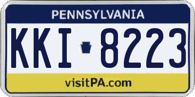 PA license plate KKI8223