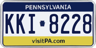 PA license plate KKI8228