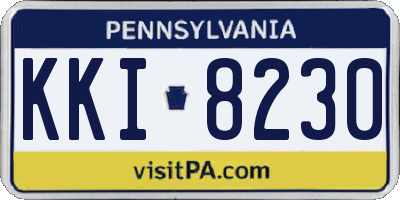 PA license plate KKI8230