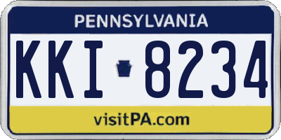 PA license plate KKI8234