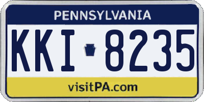 PA license plate KKI8235