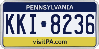 PA license plate KKI8236
