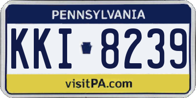 PA license plate KKI8239