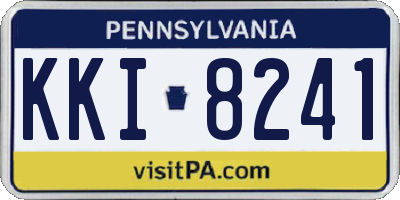 PA license plate KKI8241