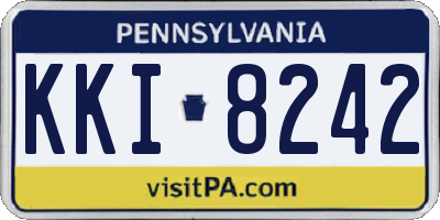 PA license plate KKI8242