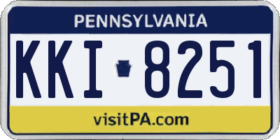 PA license plate KKI8251